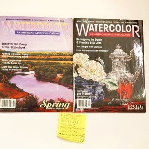 2 Spring 2003, Fall 2004, Watercolor Magazines, paint to reduce stress technique